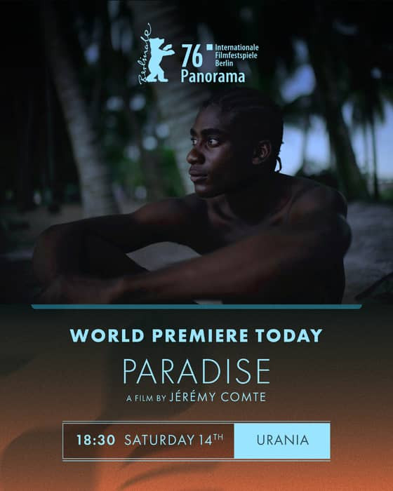🔴 TONIGHT: The World Premiere of PARADISE by Jérémy Comte — Screening at 18:30 at Urania

————————————
@leroidelap0p
@olivier_gossot
@sylvainlemaitresylvainlemaitre
@valentinhadjadj
@elevation_pics
@emafilms
@telefilm_canada
@eurimagescoe
@artefr

@