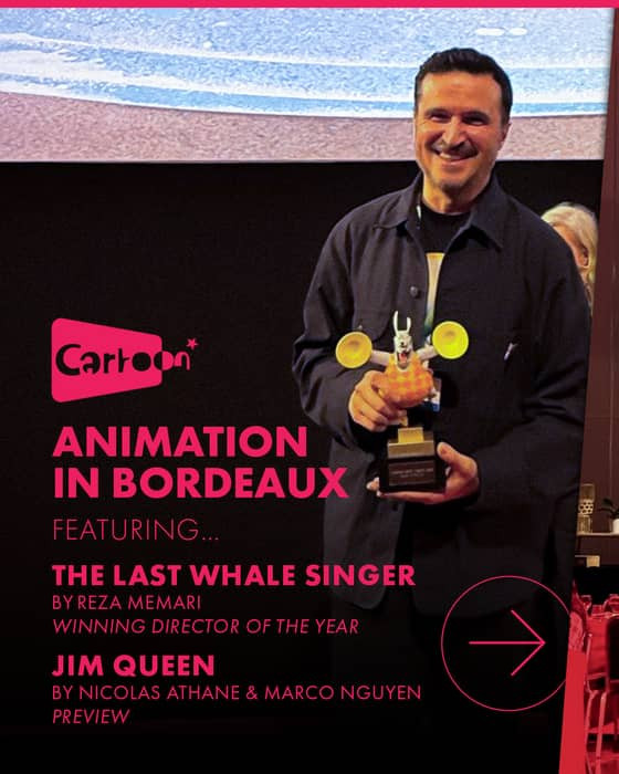 ⚡️⚡️ Both featuring at @cartoon_media.eu Animation in Bordeaux , THE LAST WHALE SINGER by Reza Memari (winning director of the year) and the much anticipated JIM QUEEN by Nicolas Athane & Marco Nguyen

———————————
THE LAST WHALE SINGER
@rezamemari_