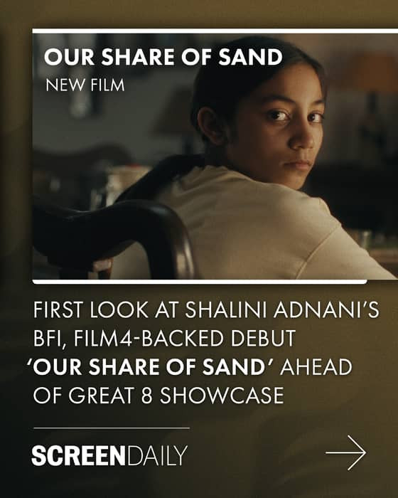 👀 NEW FILM – First look at OUR SHARE OF SAND, Shalini Adnani's debut feature backed by BFI and Film4. Starring Maya Mehta, Ellora Torchia and Zeeshan Ayyub, the film will participate in the BFI and British Council's Great 8 Showcase ahead of Cannes.