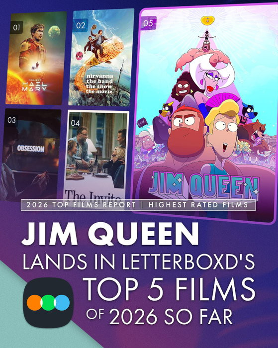 🙌 JIM QUEEN LANDS IN LETTERBOXD'S TOP 5 FILMS OF 2026 SO FAR – Nicolas Athané and Marco Nguyen's animated feature ranks #5 among the highest-rated films of the year, according to Letterboxd's July Report.

—————————
@bobbypillsstudio
@westnox 
@loui