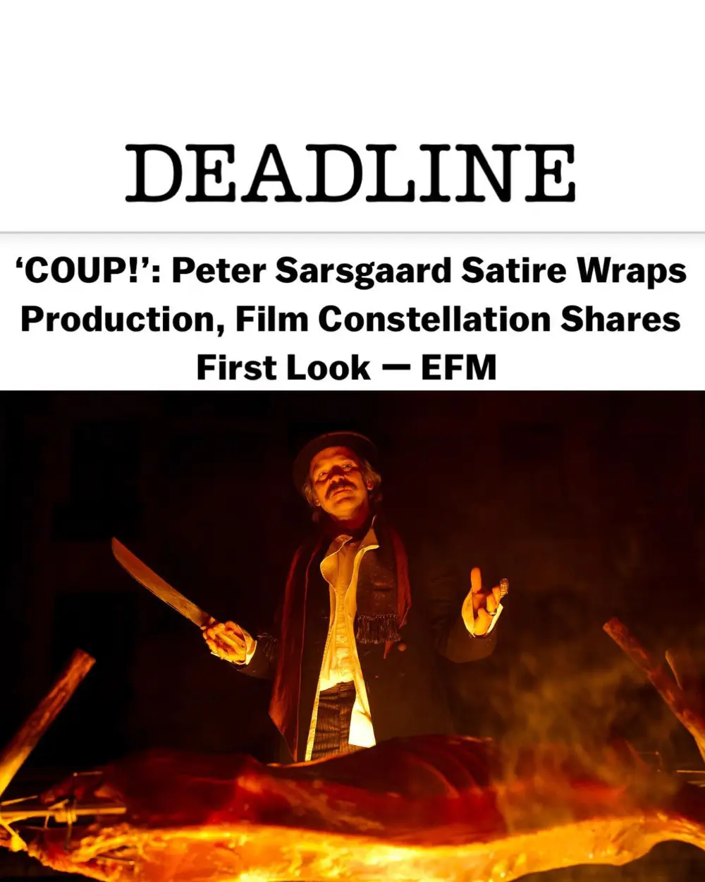 1st still from our upcoming COUP! Starring @petersarsgaard @billymagnussen and @sarahgadon and directed by #AustinStark and #JosephSchuman Thrilled to announce end of Principal Photography! @deadline 