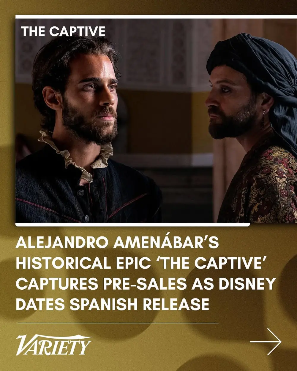 💥 Disney sets Spanish release date as Alejandro Amenábar’s THE CAPTIVE captures pre-sales...