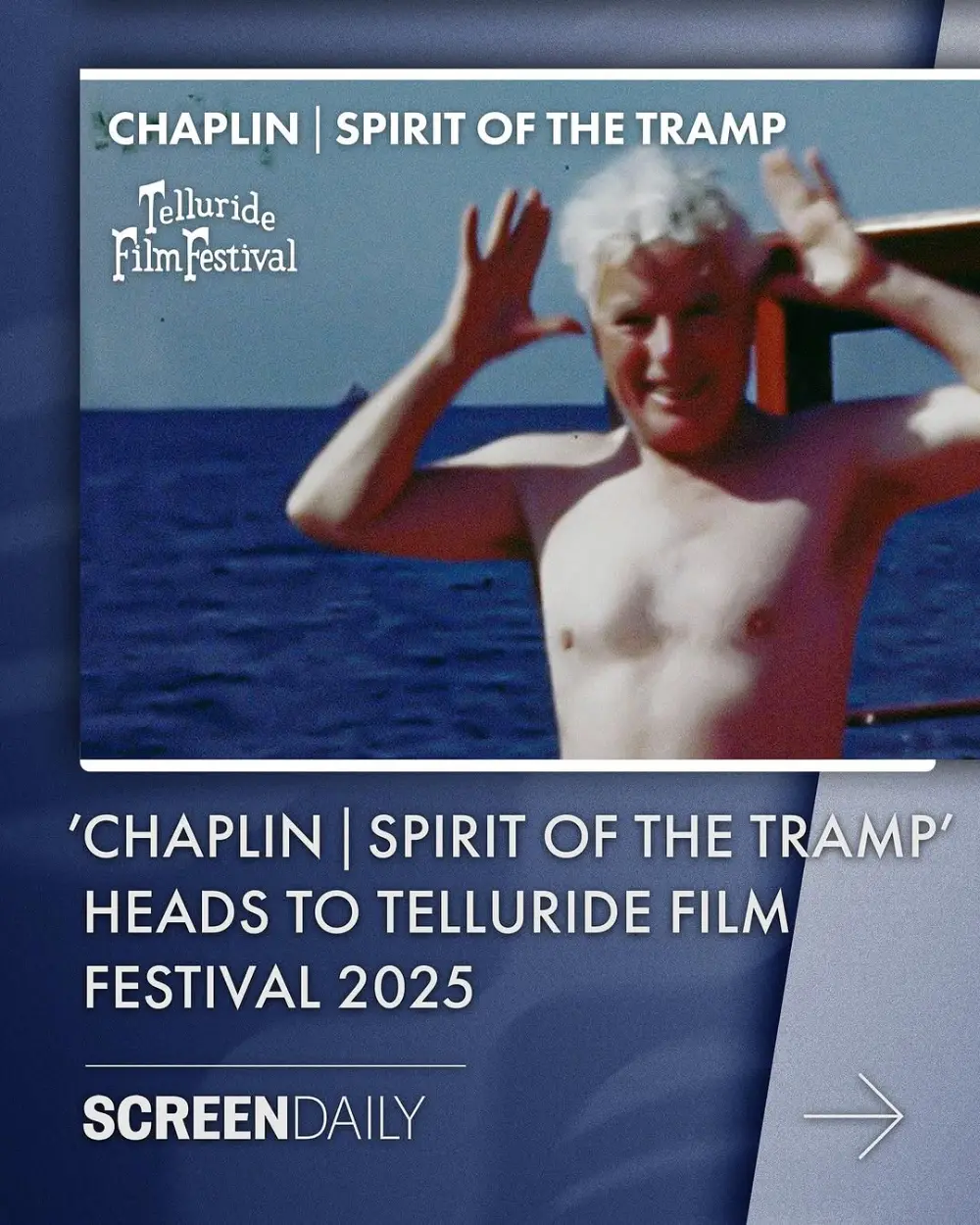 🙌 Excited to announce CHAPLIN | SPIRIT OF THE TRAMP will be heading to Telluride Film Festival 2025 👀