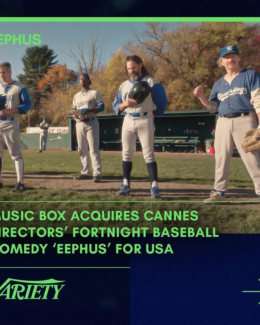 Exciting news! 🎬 🎉 Music Box has acquired the Cannes Directors’ Fortnight baseball comedy-drama ‘EEPHUS’ for USA ⚾️ ✨