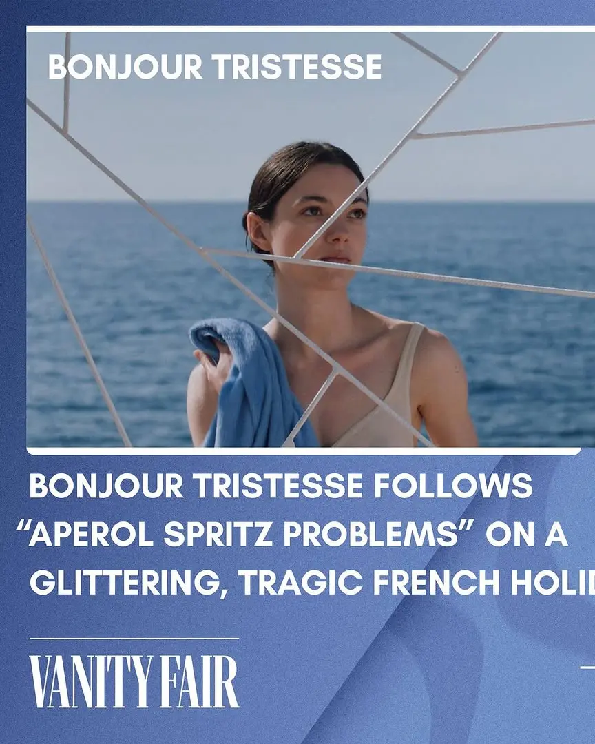 👀 First Look at Durga Chew-Bose’s BONJOUR TRISTESSE via Vanity Fair – starring Chloë Sevigny, Claes Bang and Lily McInerny.