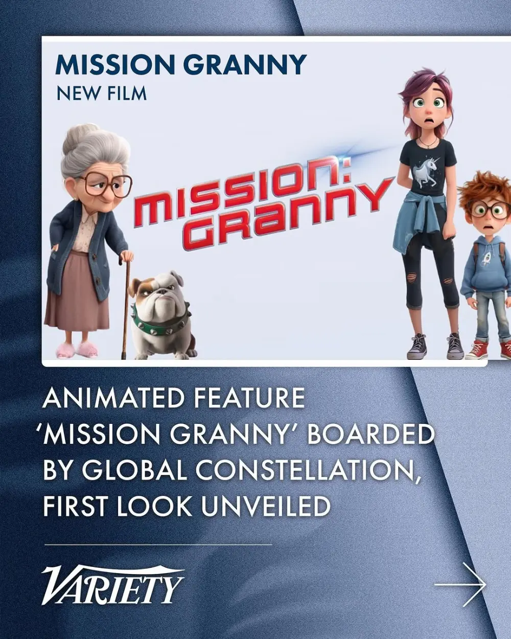 👀 First look at family animation MISSION GRANNY now boarding with us at Global Constellation. Stay tuned for more news about this delightful adventure hitting screens soon! ⚡️