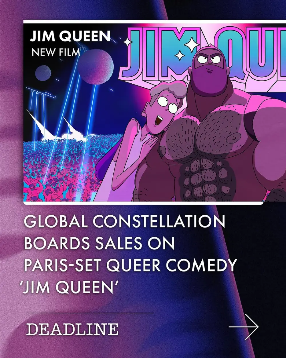 👀 NEW FILM: We are thrilled to be handling sales on JIM QUEEN, an adult animated queer comedy set in Paris! 