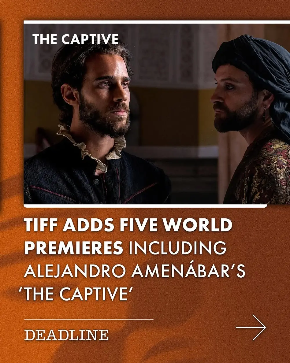 ⚡️⚡️The Toronto International Film Festival expands its lineup with five anticipated world premieres, now featuring acclaimed director Alejandro Amenábar’s new film THE CAPTIVE