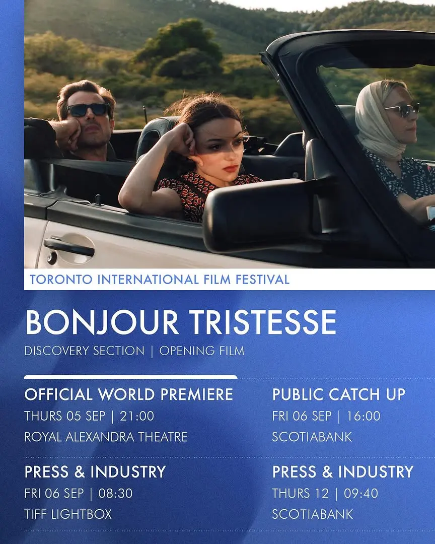 🚨🚨 TIFF 2024 Screening times announced for BONJOUR TRISTESSE…