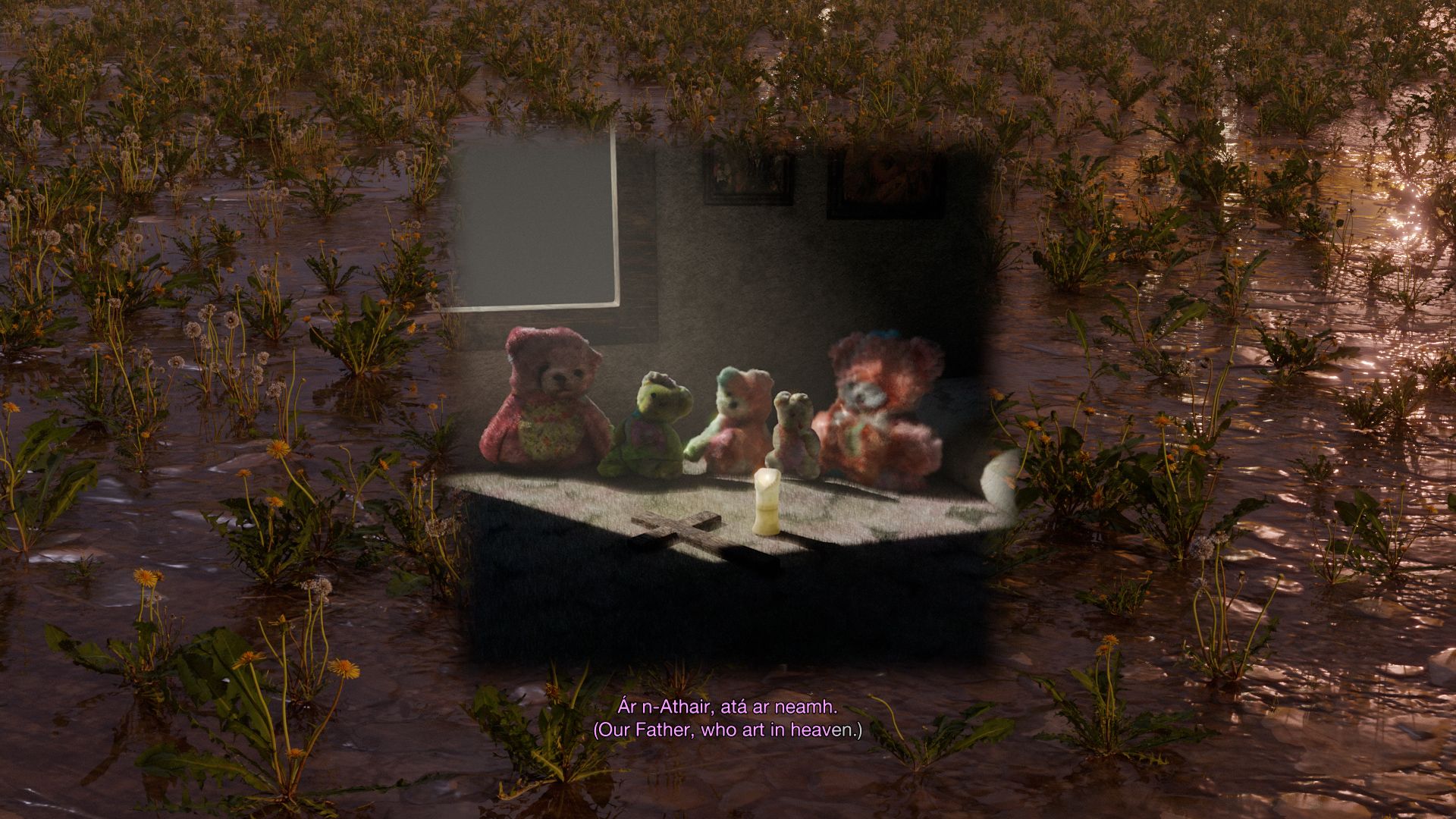 a border of flat stones Poster